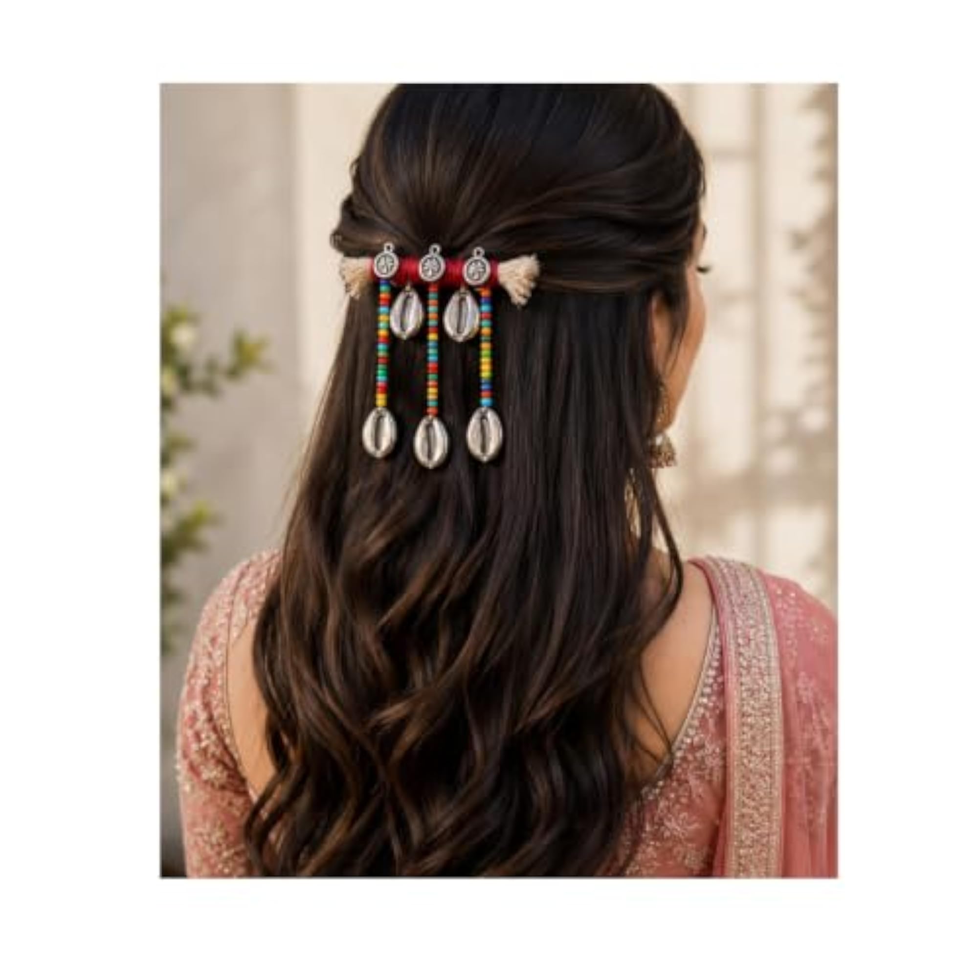 Handmade Boho Hair Pin with Colorful Beads