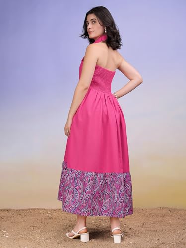 Image of PURVAJA Women's Maxi Cotton Blend Dress (Floe-236-240)