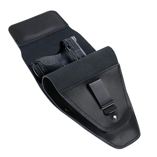 IWB Leather Gun Holster for Glock 43 (MOS), SIG Sauer P365X, Springfield Hellcat | Urban Concealed Carry Inside Waistband Pistol Holsters | for Taurus, Ruger, Revolvers, and All Other Compact Guns.
