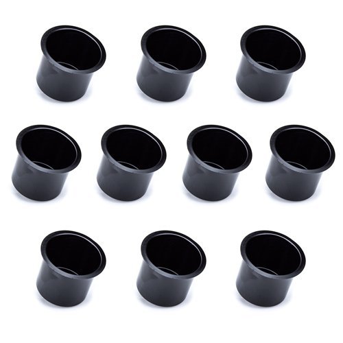 Jumbo Porte-gobelets de Table en Aluminium – Lot DE 10, Noir
