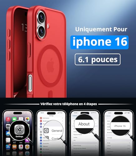 Coque pour iPhone 16 avec verre trempé Vansdon de qualité premium - 4