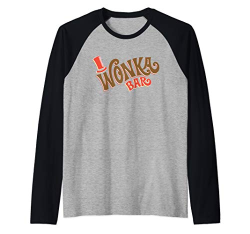 Willy Wonka Chocolate Factory Wonka Bar Raglan Baseball Tee