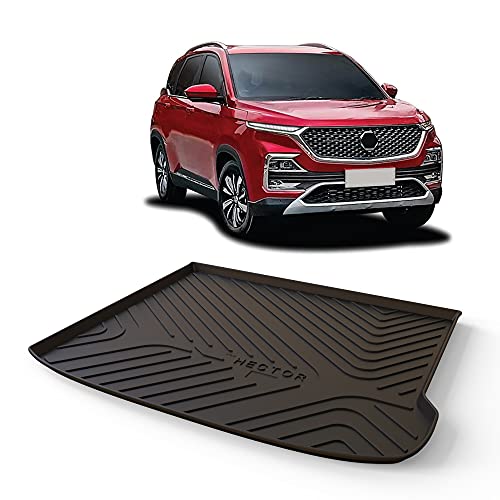 Image of GFX Car Trunk Rear Mat Boot Dicky Mat (After-Market) Compatible with MG Hector ((2019-2021)) Black Custom Fit Heavy Duty TPV Material