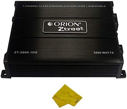 Orion Ztreet Monoblock Car Amplifier – Class D Stereo Power Amplifier 2000 Watt Max, 1 Ohm Stable, Bass Boost, MOSFET Power Supply, Car Electronics Mono Sub Amp, Audio Speakers, Great for Subwoofers