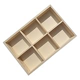 Garneck Fächer Holz Aufbewahrungsbox für Ölkreiden und Pigmente Tragbarer Organizer Vielseitiger Malutensilien Behälter Geeignet für Schule Atelier und Kunstveranstaltungen