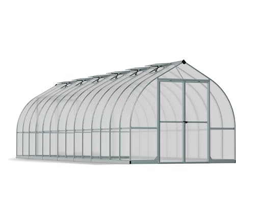 Palram - Canopia Bella Greenhouse Kit, 8x28, UV Protected, Wind & Weather Resistant, Polycarbonate Panels with Twin Glazing, Maintenance Free Outdoor Garden Walk-in Green Structure, 5 Year Warranty