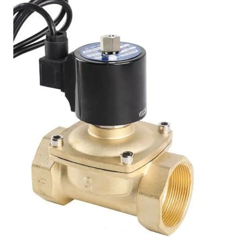 Électrovanne normalement ouverte 1.5 pouce en laiton étanche 240V AC joint Viton - 7
