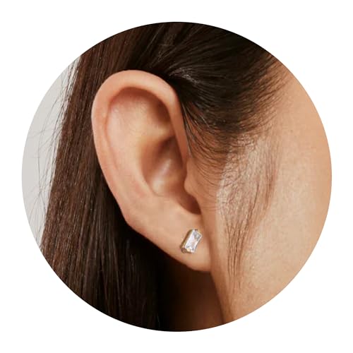 Titanium Stud Earrings – Implant Grade Flat Back Hypoallergenic Earrings for Women | Medical Grade Titanium Studs for Sensitive Ears | Waterproof Sleep-Safe Earrings 5