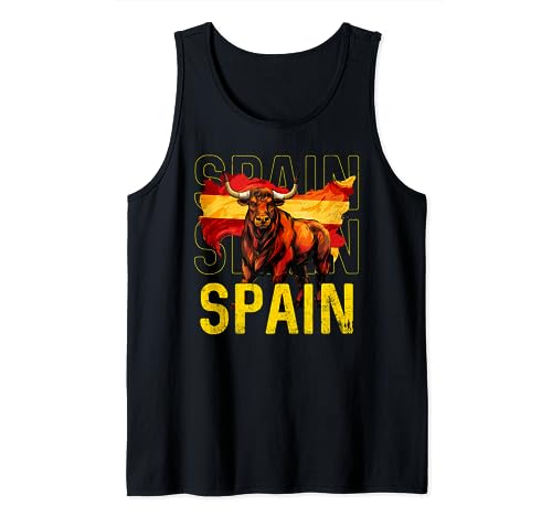 Orgullo del Día Nacional de España: diseño de toro fuerte en Camiseta sin Mangas