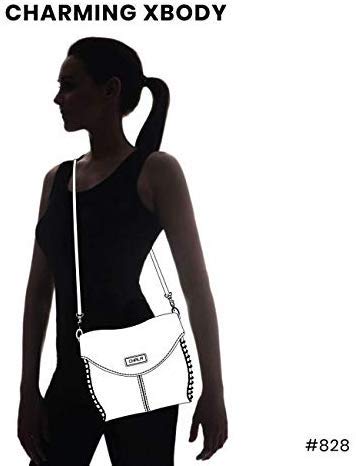 Chala Charming Crossbody Bag Shoulder Handbag With Flap Top and Zipper Black - Metal Anchor - Black2