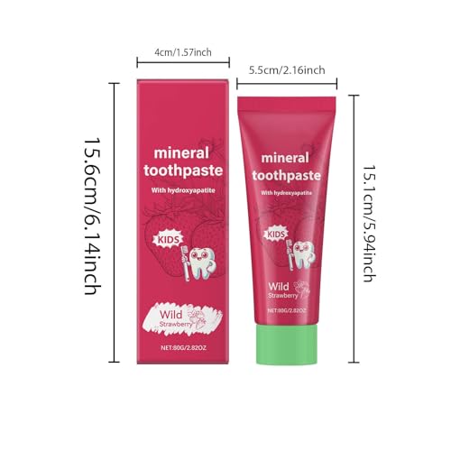 Natural Probiotic Hydroxylapatit Zahnpasta für Kids, Kinder Hydroxyapatite Toothpaste Mit Fruchtiger Erdbeere, Geeignet füR Erwachsene & Kinder Hilft Bei Empfindlichen ZäHnen (2) – Bild 8