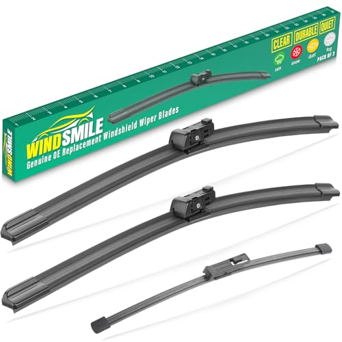 Image of 28 inch 18 inch 12 inch Windshield Wiper Blades Replacement for VW ID.4 2021 2022 2023 2024 2025 Volkswagen ID4 ID 4 Premium All Weather Front Rear Wipers Set - OEM Quality (Pack of 3)