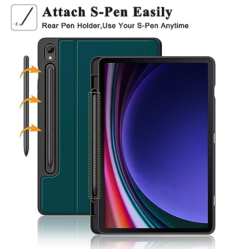 Soke Case for Samsung Galaxy Tab S9 2023 [SM-X710/X716B/X718U]-Premium Shock Proof Stand Folio Case, Multi-Viewing Angles, Soft TPU Back Cover for Galaxy Tab S9 11 inch Tablet, Teal - image 8