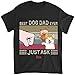 Gossby Personalized Best Dog Dad Ever T-Shirt - Custom Gift for Dog Lover with Dog Designs, Names - Dog Dad Gift - 2 Dogs - 7 Sizes - 7 Colors