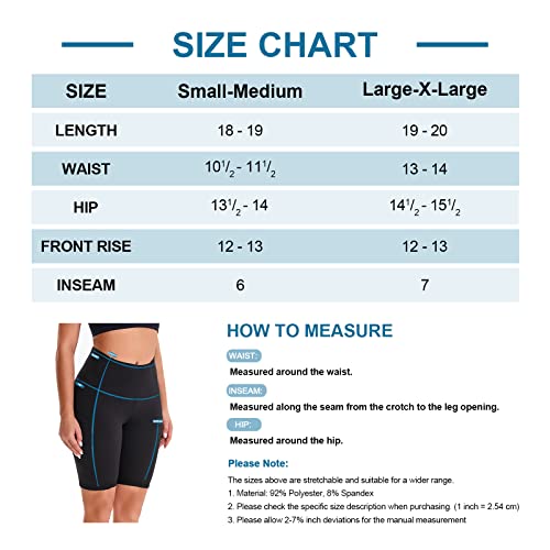 Icerose 4 Pack Biker Shorts Women With Pockets, 8" High Waist Black Workout Shorts For Gym Yoga Running #TOP4