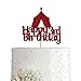 Circus 3 Cake Topper, Red Glitter Tent Happy 3rd Birthday Party Decoration