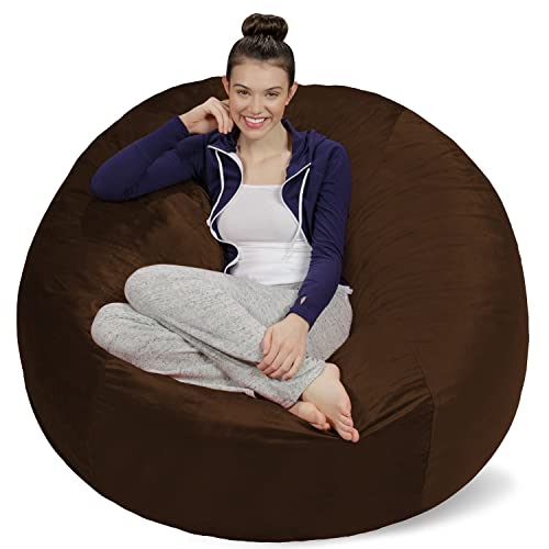 Sofa Sack - Plush Ultra Soft Bean Bags Chairs For Kids, Teens, Adults - Memory Foam Beanless Bag Chair With Microsuede Cover - Foam Filled Furniture For Dorm Room - Chocolate 5' #TOP7