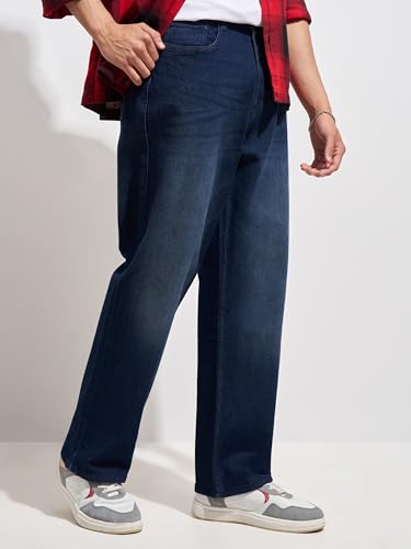 Image of Highlander Men's Straight Relaxed Fit Jeans | Stretchable | Everyday Comfort & Style| Jeans for Man|Premium Cotton Blend
