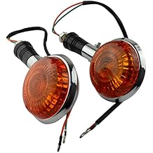 Road Passion Motorcycle Turn Signal Lights - Universal Rear Indicator Replacement for Yamaha Virago 500, 535, 550 Models