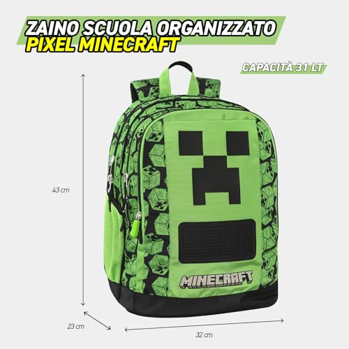 Sac à dos Minecraft double compartiment pour éviter les cahiers cornés - 4