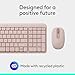 Logitech MK250 Bluetooth Wireless Mouse and Keyboard Combo: Fast & Easy Connectivity, Compact Wireless Keyboard, Ambidextrous Mouse, Durable Build - Windows/MacOS - Rose