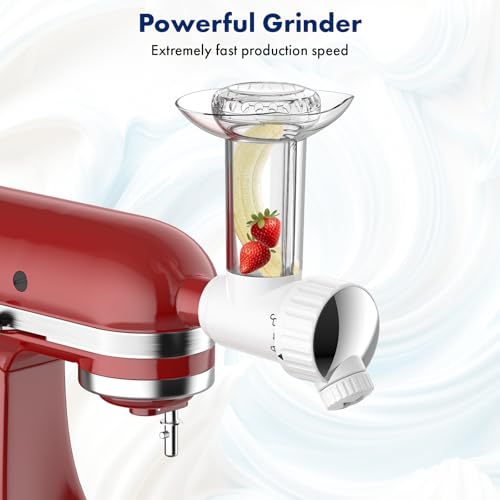 Frozen Fruit Soft Serve Maker for Kitchenaid, Dairy-Free Ice Cream Attachment for Kitchenaid, Frozen Yogurt Maker, Dishwasher-Safe Sorbet Maker, Ice Cream Maker Attachment by Cofun