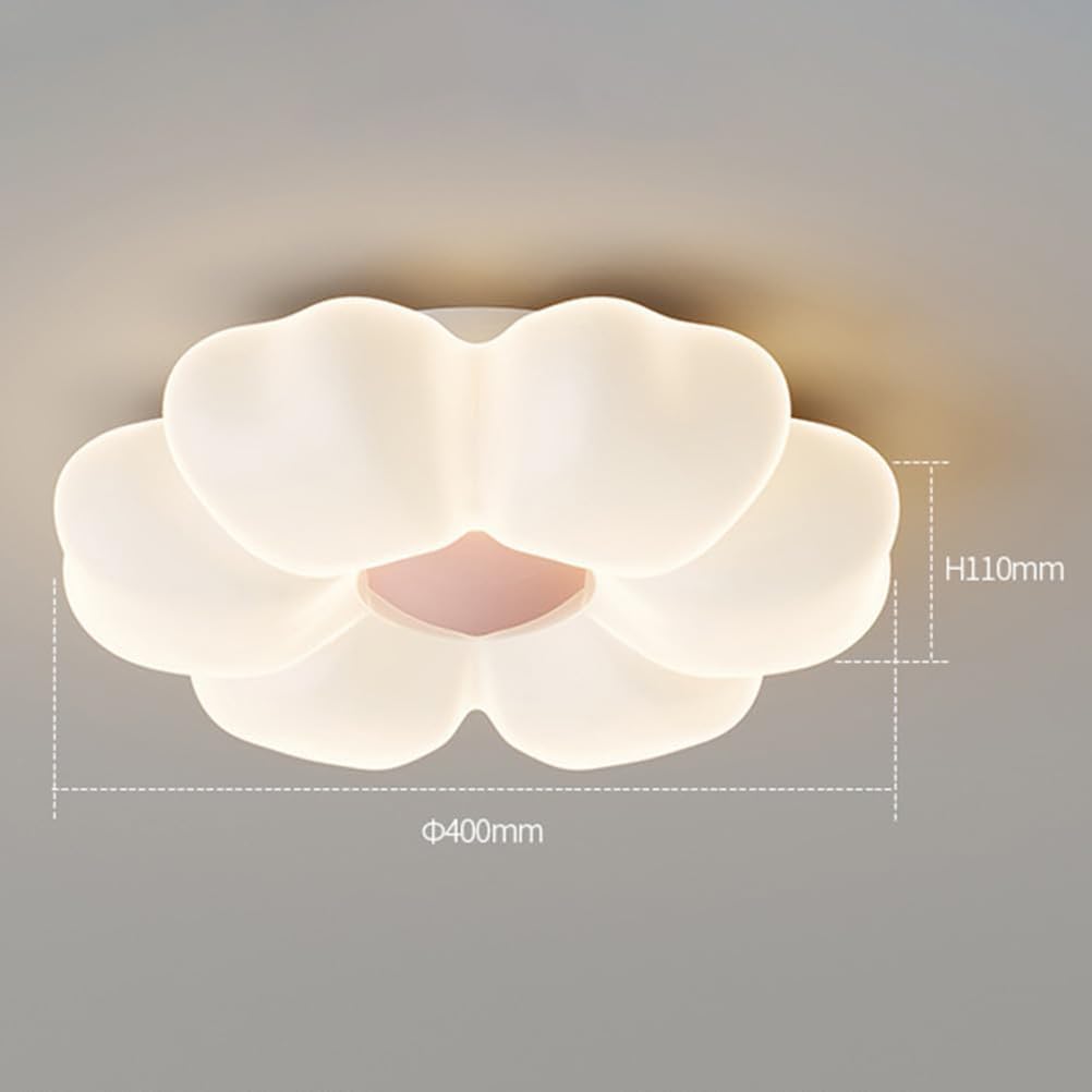 AoLa LED Deckenleuchte Blume Kinderzimmerlampe Kreative 3 Farben 3000K/4500K/6000K Modern Deckenlampe Mädchen Jungen Babyzimmer DekoLampe für Kindergarten Schlafzimmer Innenbeleuchtung,Rosa