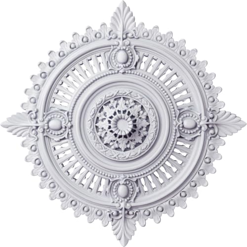 Image of 29 1 /8 inchOD x 1 1 /4 inchID x 4 inchP Haylynn Ceiling Medallion (Fits Canopies up to 1 1 /4 inch)
