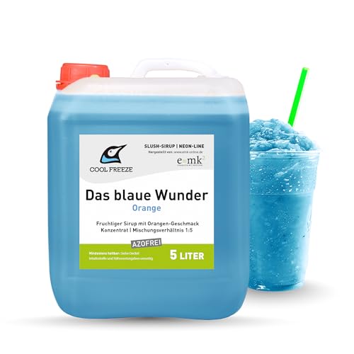 Slush - Jarabe de hielo | naranja | concentrado 1:5 | bidón de 5 litros | adecuado para máquina de granizado ninja | sin azoni glicerina