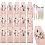 Juego de 15 brochas de maquillaje tamaño viaje, mini brochas de maquillaje facial, bolsa para maquillaje, recuerdos de fiesta, boda, despedida de soltera, regalo de dama de honor, regalo de despedida