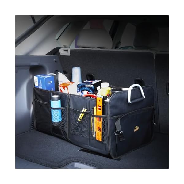 Armor All XL Trunk Organizer for SUV - Heavy-Duty Car Organizers and Storage Solution with 8 Compartments - Waterproof & Collapsible, Aluminum Handles, Compression Buckles - Size 24" x 14.6" x 12.6" - Image 7