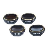 Portátil y duradero HUANRUOBAIHUO Filtro de la Lente de la cámara de cardán Combo Multi-Capa de Revestimiento de películas ND4 ND8 ND16 nd32 UV CPL Vidrio óptico for dji Drone Spark (Color : 4 ND Set)