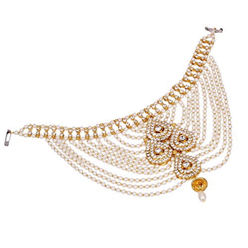 SANARA-Jewellery-Designer-White-Color-Gold-Plated-Saree-Sari-Pearl-Blouse-Back-Accessories-Jewelry-Brooch-Pin-For-Girls-Women