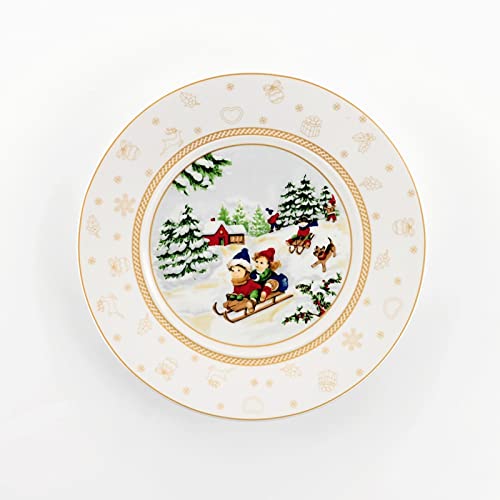 ZESTAW 6 SŁODKICH talerzy, 22 CM XMAS