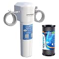 ICEPURE Under Sink Drinking Water Filter System, 3 Years Ultra High Capacity and ICEPURE 10"X4.5",1 Microns Whole House Sediment Activated Carbon Water Filter Compatible with Dupont WFHDC8001,1PACK