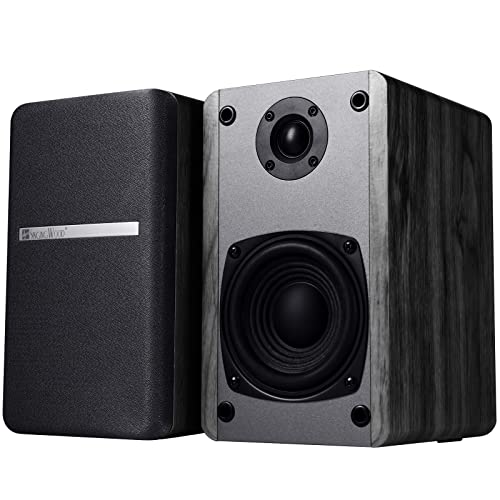 SINGING WOOD T25 Passive 2 Way Bookshelf Speakers 60 Watts (30W x 2) with preinstalled Wall Mount...