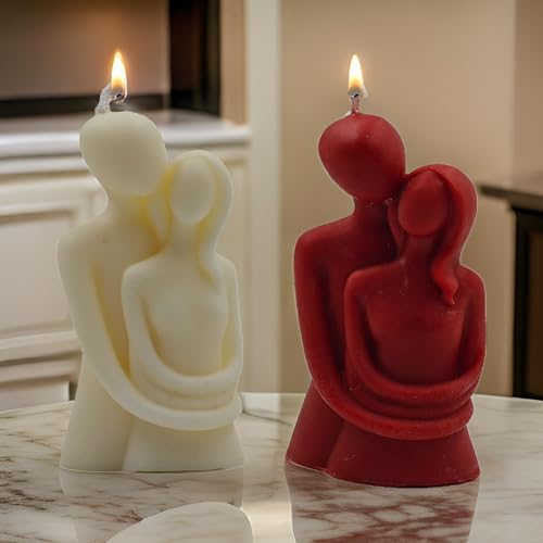 Image of Ein Sof Valentine Day Special Love Couple Candle - Scented Valentine's Day Decoration Items, Romantic Gift for Girlfriend Husband Wife Boyfriend, 10-12 Hour Long Burning Candles