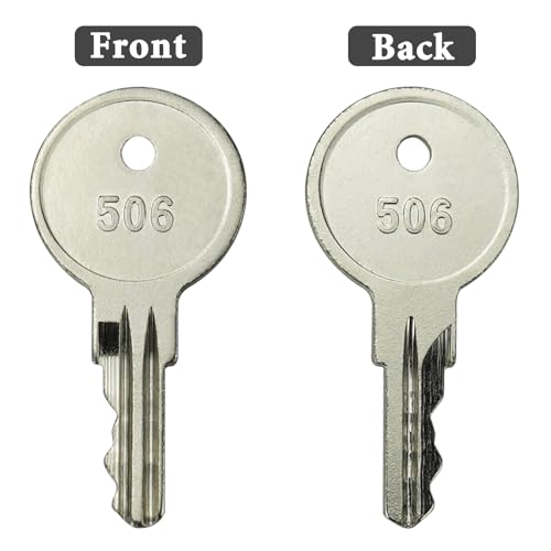 Image of 4-Pack CH506 Replacement Keys for Truck Tool Box RV Compartment Lock Keys Silver Code 506