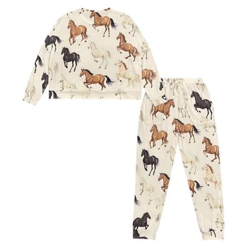 Image of Womens Lounge Set Long Sleeve Soft Pajama Sets