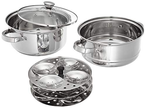 Amazon Brand Solimo 2-Tier Steamer / Idli Cum Modak Maker