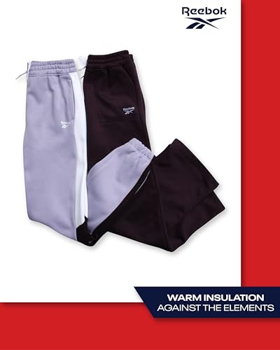 Reebok Girls' Sweatpants - 2 Pack Active Pull On Fleece Joggers and Wide Leg Jogger Pants with Pockets (Sizes: 4-16)3