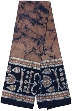 HC Men cotton lungi (unstitched, brown, pure cotton, batik print, 2 meter)