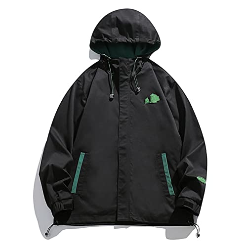 Veste à capuche surdimensionnée homme Youllyuu veste streetwear zippée XL