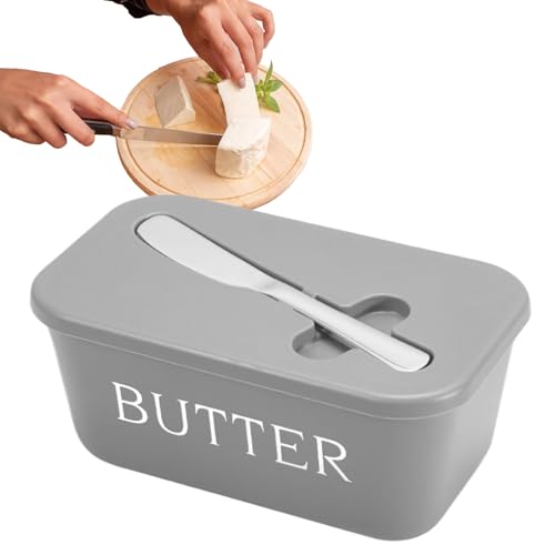 Contenitore per Burro da Banco - Copriburro | Conserva Formaggi Ermetica con Coltello per Cucina Campeggio Ristorante Frigorifero