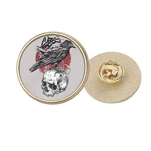 Broche squelette indien dorée pour look rock chic
