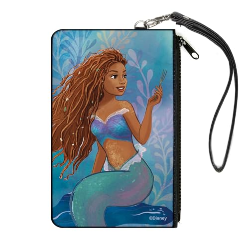 Buckle-Down Disney Zip Around Wallet, The Little Mermaid Ariel Dinglehopper Fork Pose Blues, Canvas