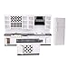 Produktbild Baoblaze 1:12 Skala Puoppenstube Küche / Esszimmer Möbel Kit - Waschbeckenschrank + Herd Schrank + kleine Schrank + Kühlschrank