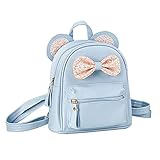 Photo Gallery liaoli zaino per bambini, con orecchie da topo, regalo, fiocco bluesequin, w 8.3" x h 9" Photo Gallery liaoli zaino per bambini, con orecchie da topo, regalo, fiocco bluesequin, w 8.3" x h 9"