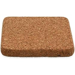 Iber Ollas Y Sartenes Posavasos de corcho (cuadrado) para sartén, cristal, ollas, utensilios, 15 x 15 cm, 71012