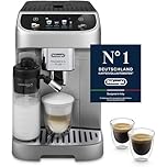 De’Longhi Magnifica Plus - Perfetto Kaffeevollautomat mit LatteCrema-Milchaufschäumer, 18 One-Touch-Getränke, farbiges Touch-Display, Silber Schwarz (ECAM322.70.SB)